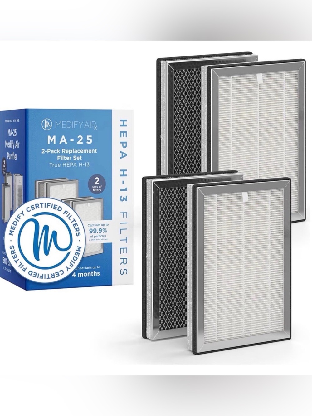 Medify MA-25 Genuine Replacement Filter Set for Allergens